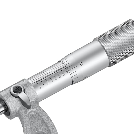 HDLNKAK High-Quality Outside Micrometer Set, 4 Pcs Machinist Tool Set(0-1'' 1-2'' 2-3'' 3-4''), 0.0001" Graduation Micrometer Set, Alloy Precision Micrometer, Micrometer Standard Set with Case - Grey