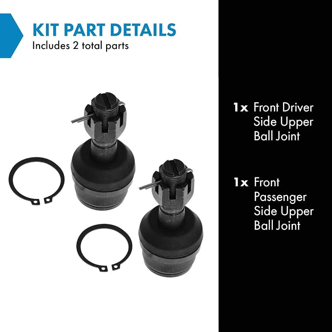 TRQ Front Upper Ball Joint Set Compatible with 94-99 Dodge 80-22 Ford