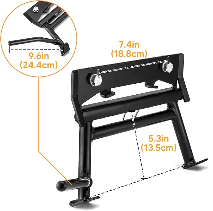 Wsays Center Stand Upright Heavy Duty Steel Compatible with Harley Touring Street Electra Glide Road King FLT FLH 1980-2008 Models