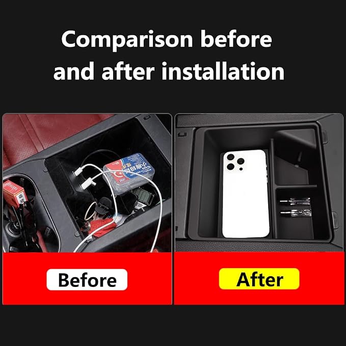 Car Central Control Armrest Storage Box Center Console Organizer Tray Storage Box For Porsche Cayenne 2024-2026 Interior Accessories Gear Shift Panel Storage Tray Insert Box (Style 2 Black)