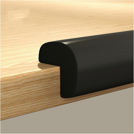 XPLKQXE Sharp Edge Safety Corner Edge Foam Padding, Edge Guards Bumpers Adhesive, Edge Corner Protector Guards for Table Edges & Sharp Corners(Black,3pcs)