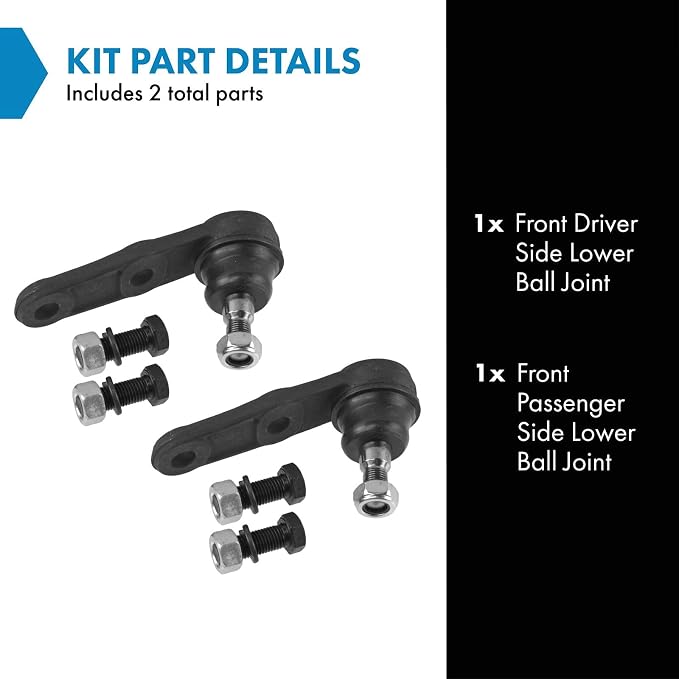 TRQ Front Lower Ball Joint Set Compatible with 2004-2011 Chevrolet Aveo 2007-2011 Aveo5 2009-2010 Pontiac G3