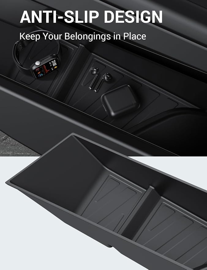 Motrobe Tesla Cybertruck Door Side Storage Box Front Rear Door Tray Organizer Slot Pockets Handle Insert Protector TPE Cybertruck Accessories 2024 2025 4PCS