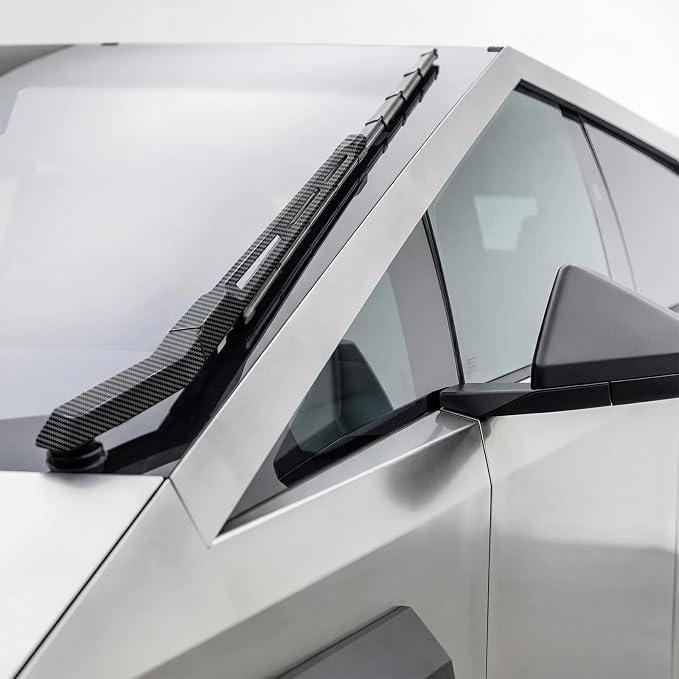 Carbon Fiber Windshield Wiper Trim Cover Compatible with Tesla Cybertruck 2024-2026