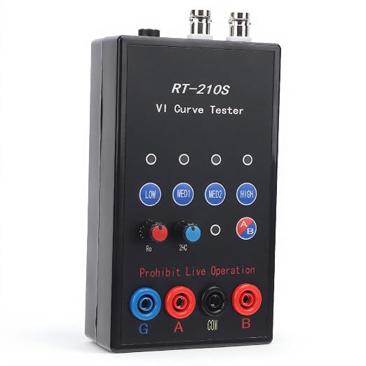 Cryfokt Handheld ASA VI Curve Tester, A B Double Channel 210S VI ASA 4 Level Circuit Board Test Repair Tool, 40Hz, 350Hz, 2kHz, 14Hz, Flexible and Adjustable