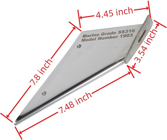 27341 Outboard Skeg Protector Guard for Mercury 40 50 60 HP Motor | SeaSierra-5003 Lower Unit Skeg Cover, Damage Repair, Marine Grade 316 Stainless Steel