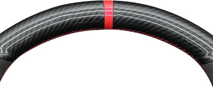 MEWANT Hand Stitch Steering Wheel Cover Wrap for Subaru WRX 2015-2021 / WRX STI 2015-2021 Steering Wheel Accessories for Subaru WRX