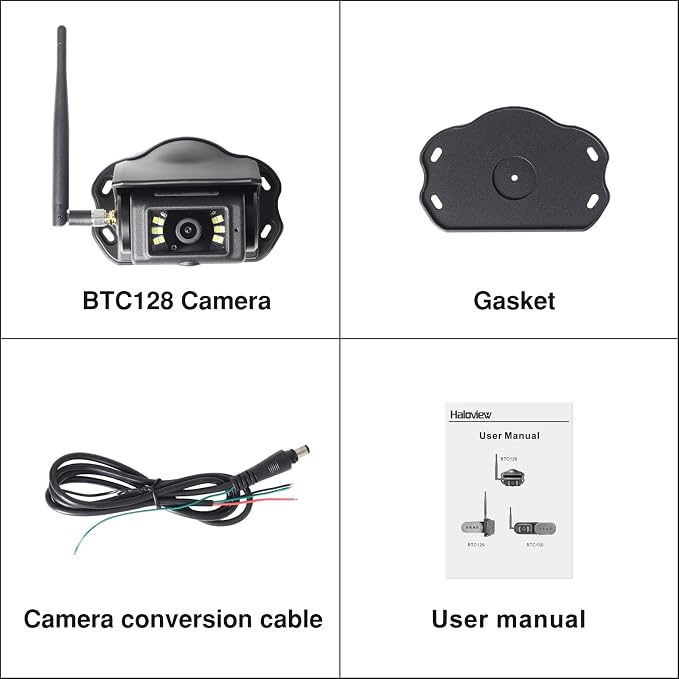 Haloview BTC128 Wireless FHD 1080P High Definition Rear View Camera with House for BT7/BT6 System