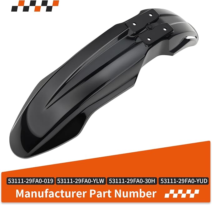 Black Front Fender for Suzuki DR-Z400SM 2005-2024 53111-29FA0-019