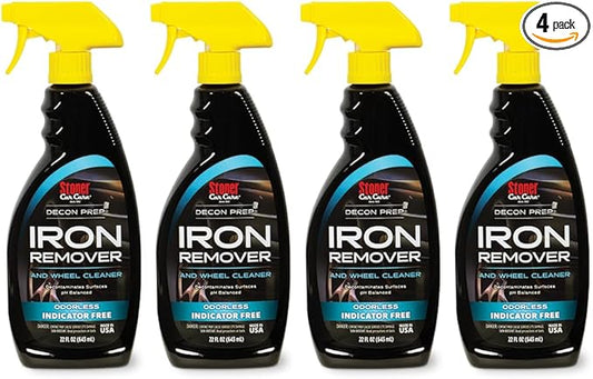 Stoner Car Care 92100-4PK Iron Remover & Wheel Cleaner – Odorless Iron Fallout & Brake Dust Remover for Paint, Wheels & Glass – pH Balanced Rust Decontaminant – 22 fl oz (Pack of 4)