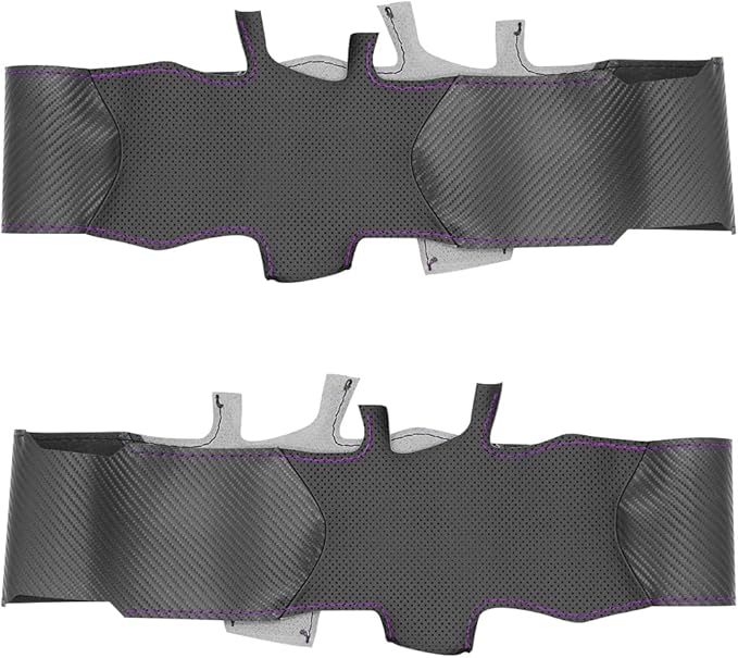 MEWANT DIY Steering Wheel Cover for Subaru WRX STI Levorg 2015 Made of Black Artificial Leather Matte PU Carbon Fiber