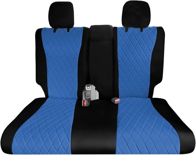 FH Group Custom Fit Car Seat Covers Specifically Made for 2016–2022 Honda Pilot, 3rd Row Set Blue Ultraflex Neoprene, Waterproof Car Seat Cover, Honda Accessories