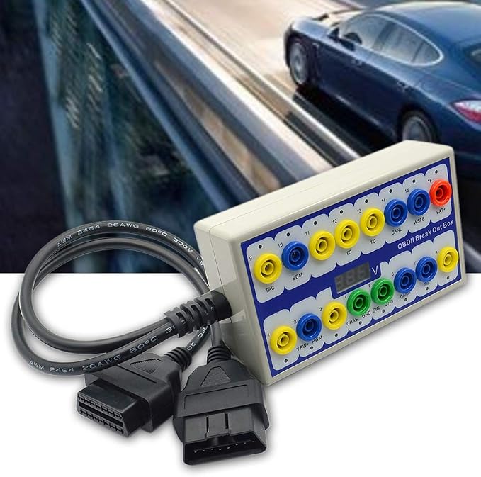 EKDJKK OBD 2 Breakout Box OBD2 Protocol Detector OBD2 Diagnostic Connector Detector Fault Tester Auto Diagnostic Tool Break Out Box
