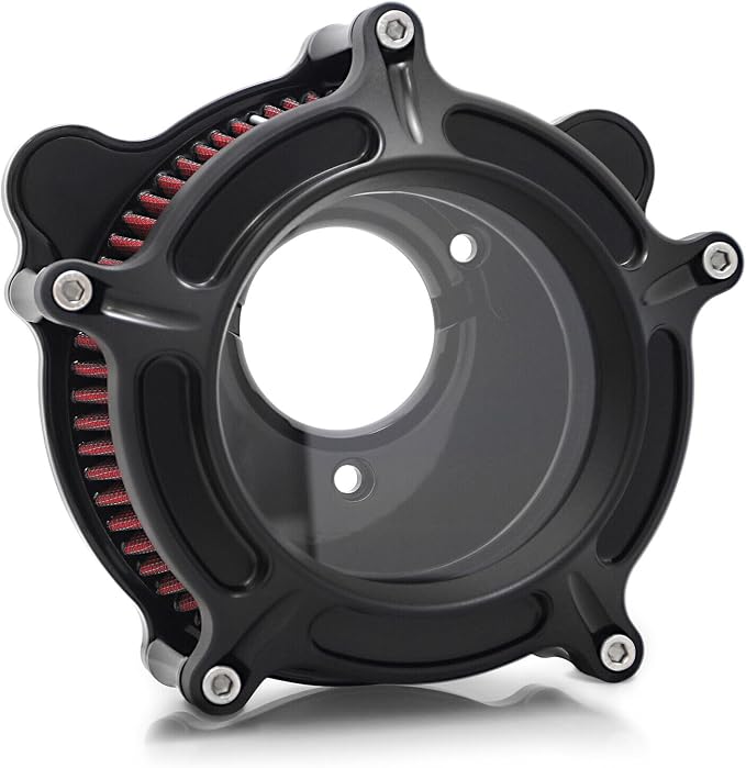 For harley davidson air cleaner filter sportster Touring street glide road king electra Dyna Softail motorcycle air intake (Black- red filter, C-For Touring 2008-2016)