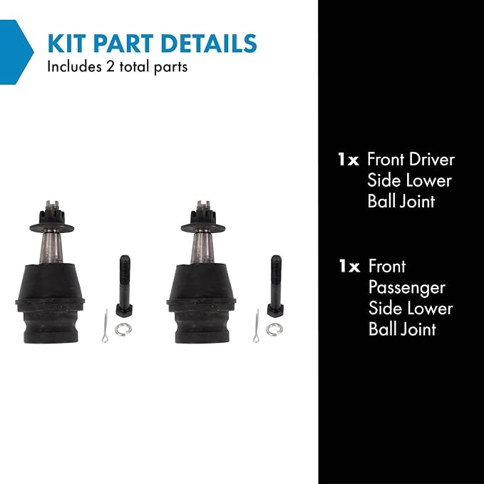 TRQ Front Lower Driver and Passenger Side Ball Joint Set Compatible with 08-11 Audi A5 Quattro 08-11 S5 09-11 A4 12 A4 09-11 Quattro 12 Q5 Q5 10-11 A5 10-11 S4 S4 A6
