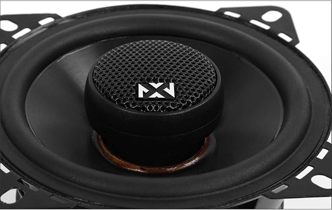 NVX® VSP4 4" Premium Car Speakers, 450W Max, 150W RMS, 2-Way Coaxial w/ 1" Silk Dome Tweeters & Built-in X-Overs, Easy to Install in Cars/Trucks/Doors (Pair)