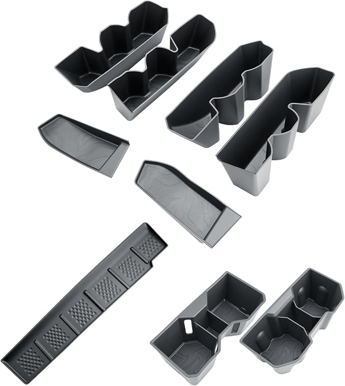 BIBIBO 9Pack 2025 2026 Tacoma Center Central Cup Holder Insert Organizer for 2024 2025 2026 Toyota Tacoma Trucks Cup Holder + Co-Pilot Console Organizer Anti-Slip Tray+ Door Side Storage Box