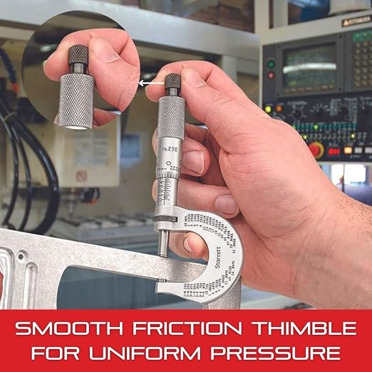 Starrett Outside Micrometer Set with Smooth Friction Thimble, Combination Ratchet and Speeder - Camouflage Paint Theme, 0-4" Set Range, .0001" Graduations - SCFT436.1XRLZ