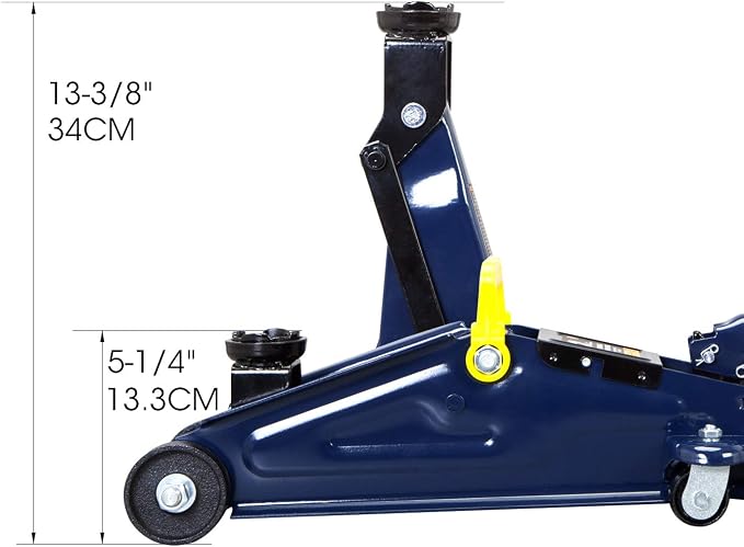 TCE AT82001U Torin Hydraulic Trolley Service/Floor Jack Combo with 2 Jack Stands, 2 Ton (4,000 lb) Capacity, Blue