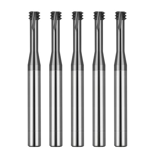 5pcs UNC1/4-20 Thread Mill Cutter Solid Carbide Coating for Steel Stainless