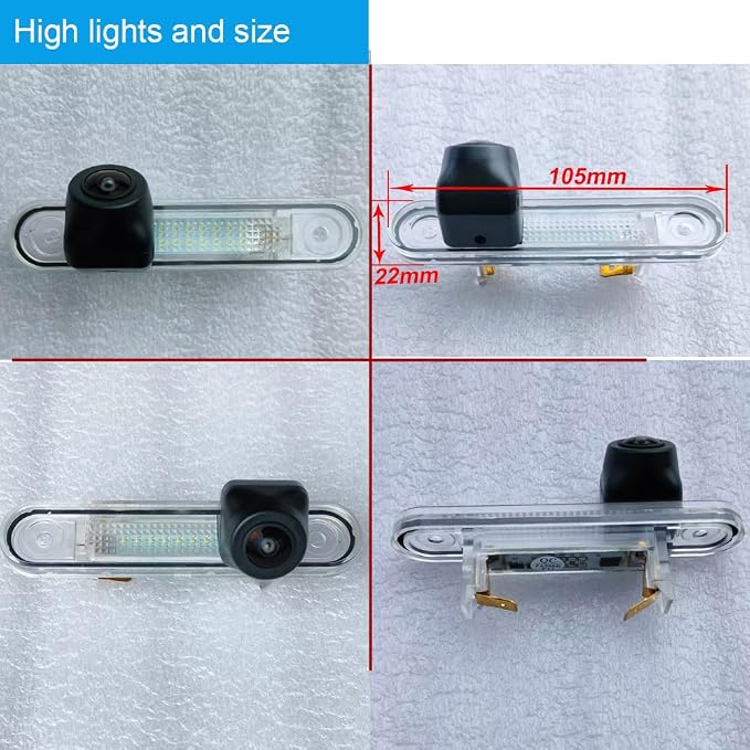1280 * 720 Pixel Car Backup Camera Replacement for Mercedes-Benz 124 Coupe C124 Stufenheck W124 190 W201 C-Klasse T-Model S202 W202 Cabriolet A124 Waterproof Night Vision Reverse