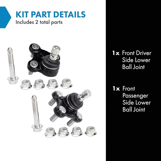 TRQ Front Lower Ball Joint Set Compatible with 2015-2017 Hyundai Sonata 2016-2020 Tucson 2016-2019 Kia Optima 2017-2020 Sportage