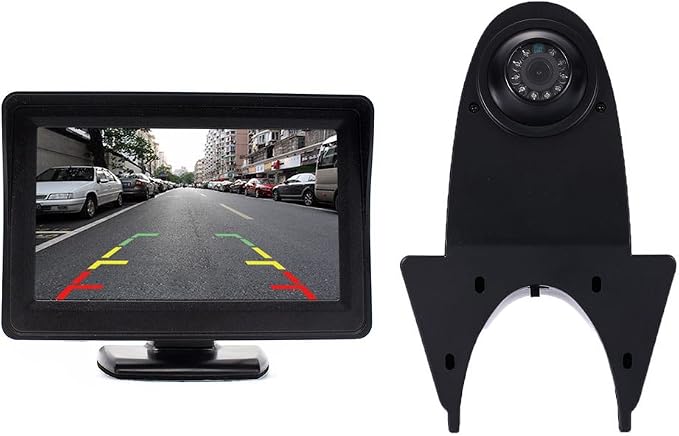 3rd Brake Light Reverse Camera Parking Camera+4.3" LCD Monitor for VW Crafter T5 Sprinter vito Viano Citroen Dacia Fiat Ford Hyundai Isuzu Iveco Mitsubishi Nissan Peugeot Seat Skoda Toyota