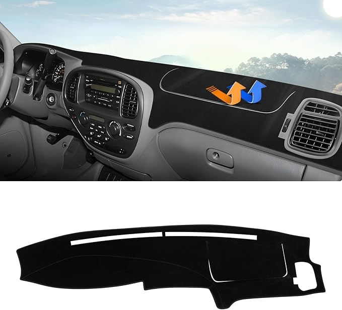 Autorder Dashboard Cover Mat for 2000-2006 Toyota Tundra & 2001-2007 Toyota Sequoia Accessories Dash Cover Upgrade Velvet Dash Mat Sunshade Glare UV Rays Protector