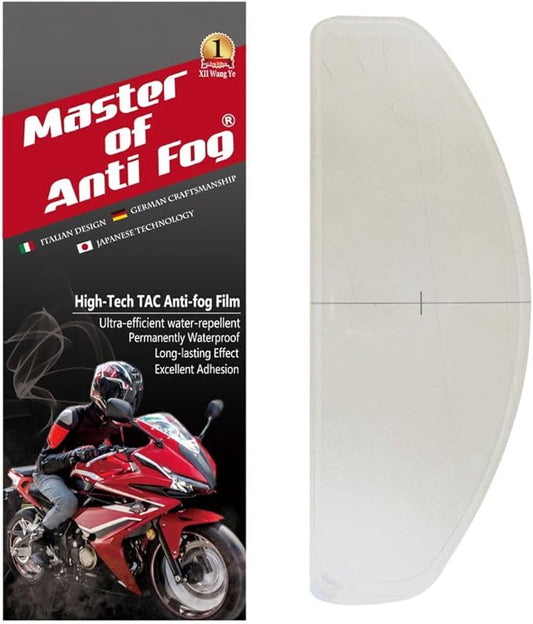 XII WY Universal Motorcycle Full Face Helmet Shield Anti Fog Film,Clear Ultra Thin Visor Lens Insert Fog Resistant Waterproof Sticker