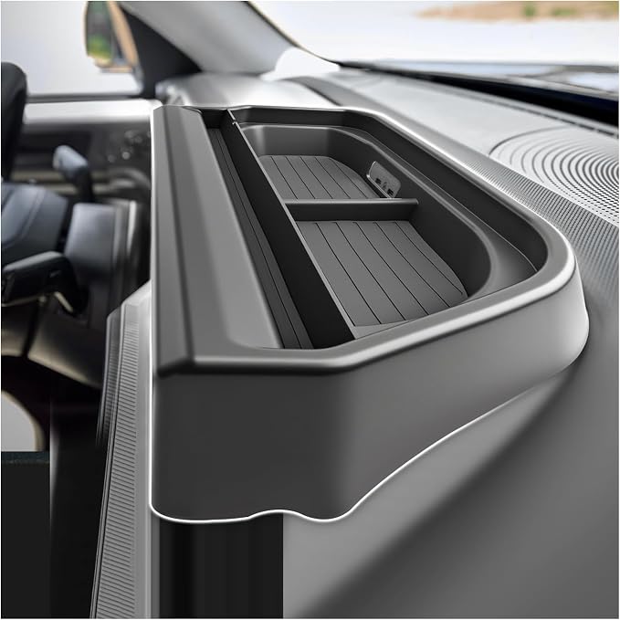 SXCY for 2025 2026 Ford Bronco Sport Dashboard Organizer Tray for 2025 2026 Ford Bronco Sport Accessories Screen Back Tray 2025 2026 Bronco Sport Behind Dash Console Organizer