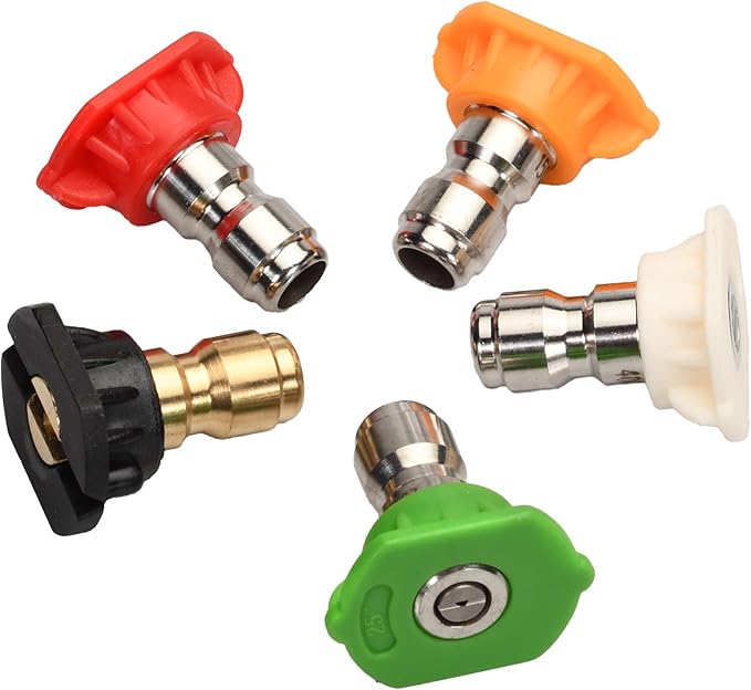 Premium Foam Cannon 1L - High-Pressure Car Wash Sprayer with 1/4in Quick Connector - Includes 5 Multi-Surface Nozzles (Clear, 1 Liter)