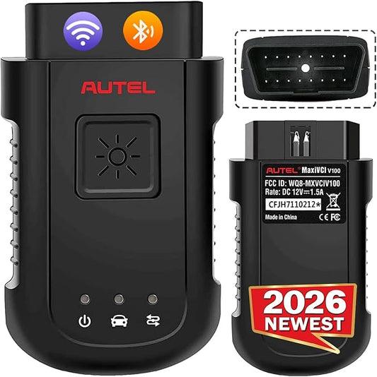 Autel MaxiSYS VCI100 Wireless Diagnostic Interface, 2026 MaxiVCI VCI V100 Car Communication Interface, OBD2 Connector Adapter Dongle, Compatible for Autel Scanner MS906BT MK906BT MS906TS