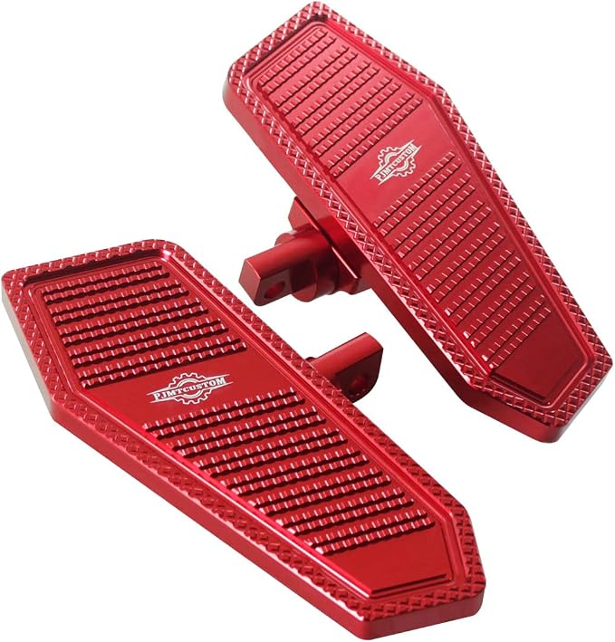 Red Rider's Mini Floorboards Foot Pedal with Male Mounting Bracket, Fits for Harley Davidson 2017-Before Mid-Control FX Dyna, Softail Models and 2016-Later Tourings