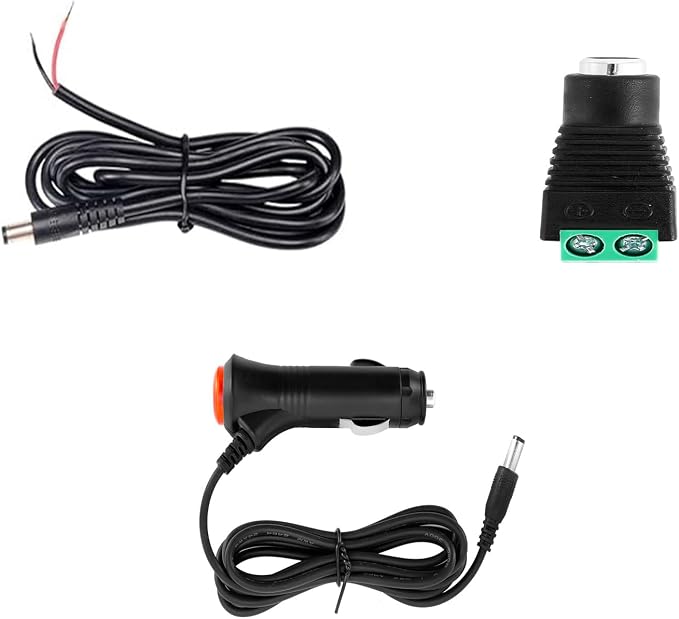 Backup Camera Spare DC Port, Cigarette Lighter and 1.5 Meter Power Cord only for Fubedo F-D5W