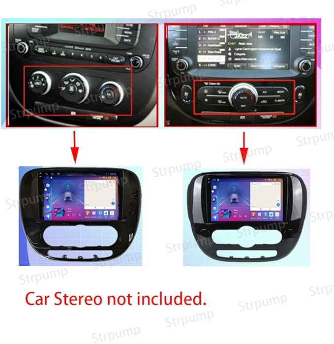 9'' Car Radio Stereo Dash Fascia Frame Bezel Panel Trim for Kia Soul 2014 15 16 17 18 19 Mount Kit A