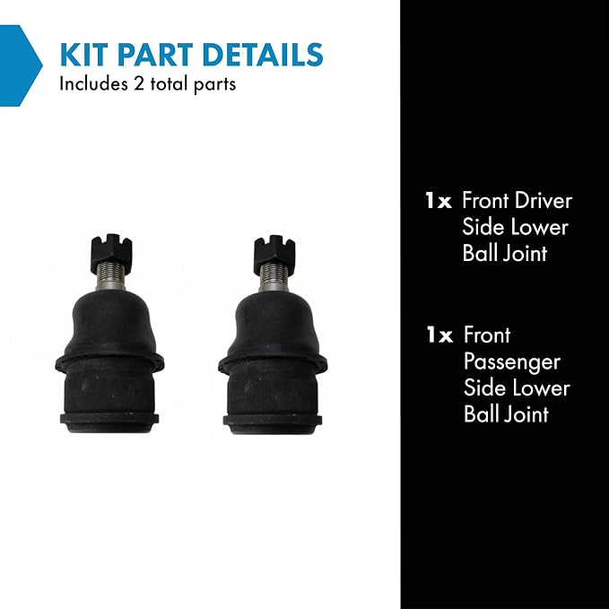 TRQ Front Lower Ball Joint Set Compatible with 67-78 Chrysler Imperial 71-00 Dodge B Van D Pickup Ramcharger Dakota Ram Van 74-83 Plymouth PB Trailduster Gran Fury
