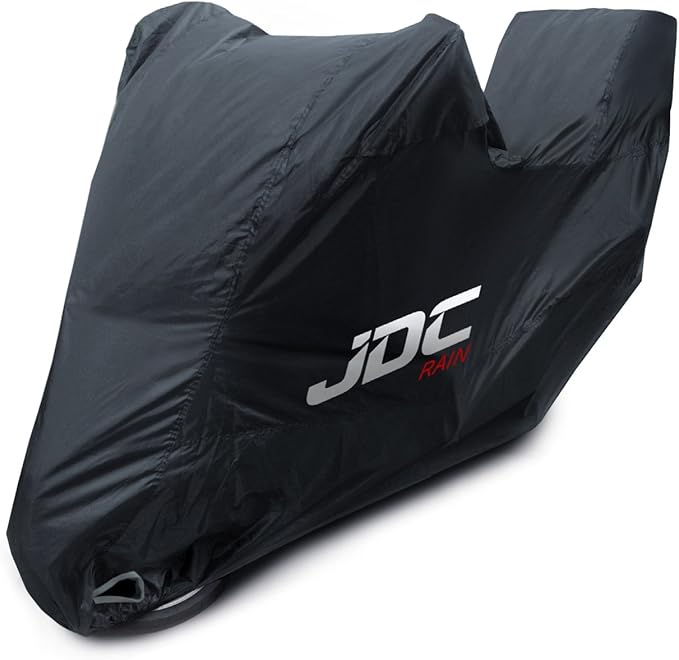 JDC Motorcycle Cover Waterproof - Black - RAIN - XL Tall Top Box