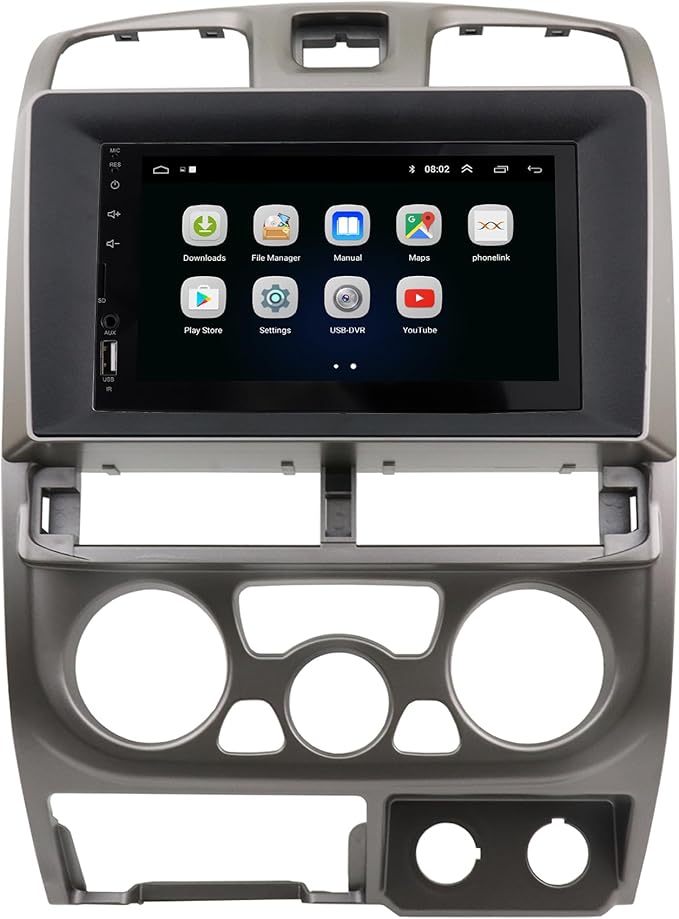 Double Din Dash Radio Trim Kit for Isuzu D-Max MU-7 Chevrolet Colorado Installation Bezel 9 Inches (2001-2005 Silver)