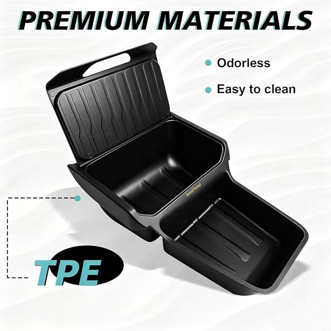 BestEvMod Lower Center Console Organizer Compatible with 2026 2025 Tesla Model Y Juniper | Standard Version | Accessories Under Screen Storage Organizer Insert Tray Interior Storage Insert Tray TPE