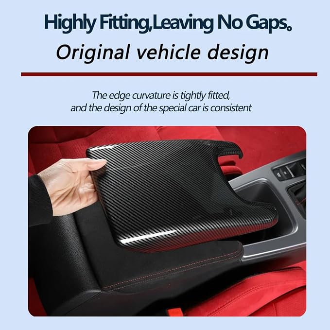for 11th Gen Civic Type R FL5 Typer Manual Transmission Central armrest Box Cover Type R FL5 Typer Door armrest Cover Interior Modification FL5 Accessories (Carbon Fiber Pattern)