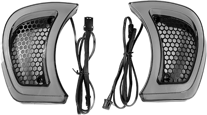 Turning Blinker Lights Headlight Vent Accent LED Indicator Tracer for Harley Touring Road Glide Models 2014-2023 (Smoke)