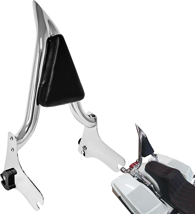 Detachable 1.5" Sissy Bar Passenger Backrest Rear Pad for Harley Davidson Touring 97-08 Road King Electra Glide Street Glide Back Rest FLHR FLHX FLHT FLTR [20 Inches]