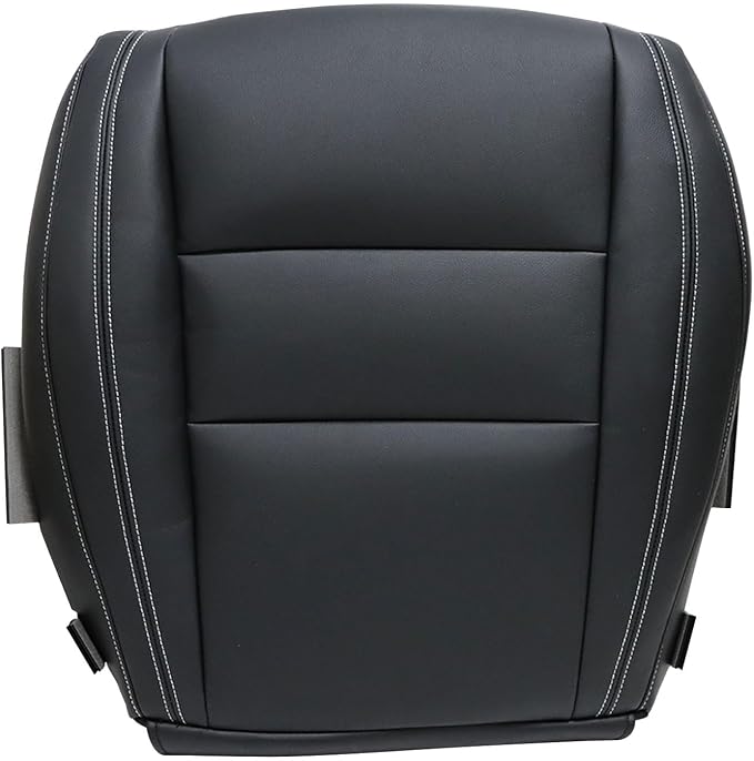 SecosAutoparts Front Driver & Passenger Side Bottom Non-Perforated Leather Replacement Seat Covers Black Compatible with Jeep Grand Cherokee 2011-2016 Compatible with Dodge Durango 2011-2018