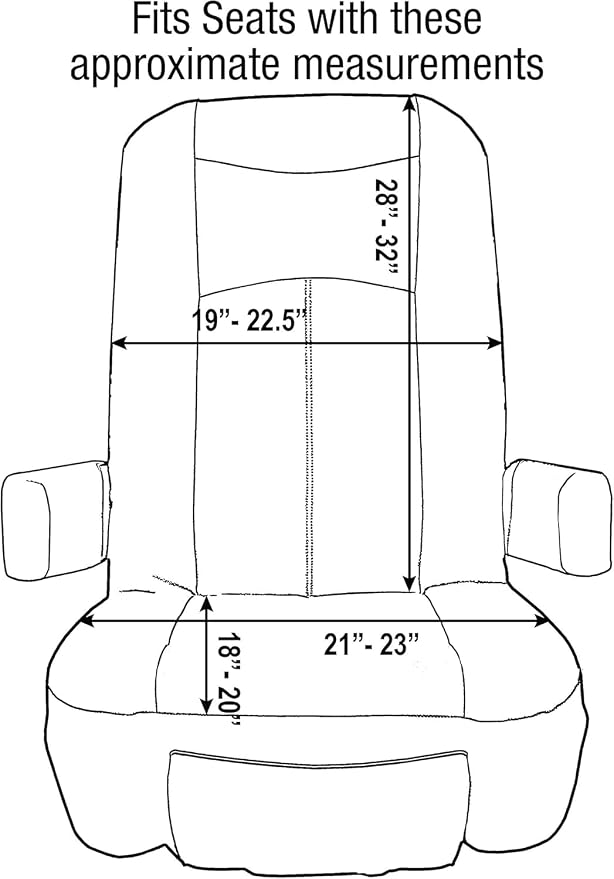 RV Designer GripFit+ Motorhome Seat Covers 1-Pack C893 - Premium 100% PVC Leatherette –Class-A RV - Pet-Friendly, Easy-to-Clean, Durable, Fire Retardant - Side Pockets – Black and Tan