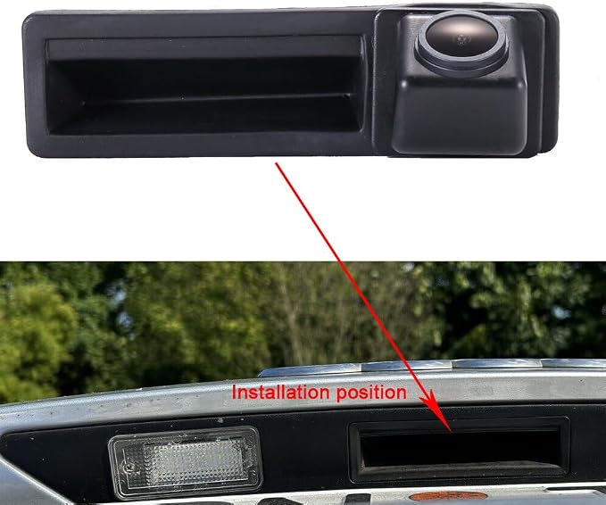Super HD Car Reversing System Parking Assistance Waterproof Trunk Handle Reversing Rear View Camera, for Audi A3 Cabriolet Sportback 8P1 8P7 8PA/A6 Allroad Avant 4F2 4F5 4FH/Q7 Van 4LB 3.0 TDI quattro