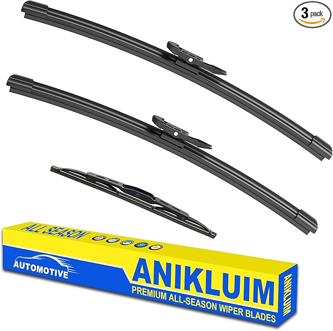 ANIKLUIM® 24"+ 20" Wiper Blades with 13" Rear Wiper Blade Set Replacement for 2008 2009 Ford Taurus X Windshield Wipers Original Factory Quality (Pack of 3)