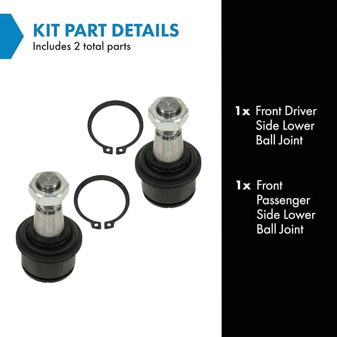 TRQ Front Lower Ball Joint Set Compatible with 2000-2002 Dodge Ram 2500 Ram 3500