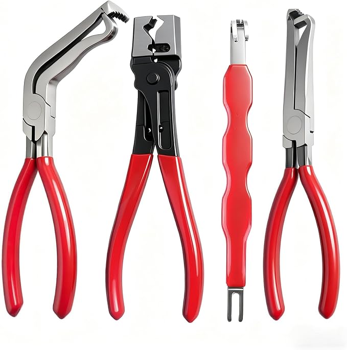 4-Piece Electrical Disconnect Pliers for Cars, Electrical Connector Separator Tool,Automotive Electrical Disconnect Pliers Set for Coil Pack & Hose Clamps for All Cars