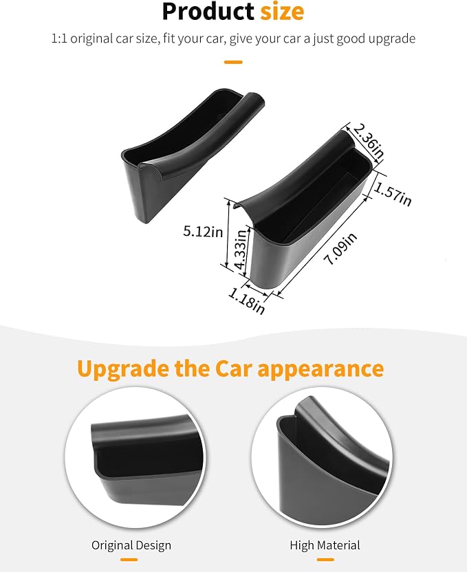 Hoolcar Center Console Gear Shift Storage Box Tray Organizer Accessories Fit for 2021 2022 2023 2024 2025 2026 Jeep Grand Cherokee Interior Accessories, Black