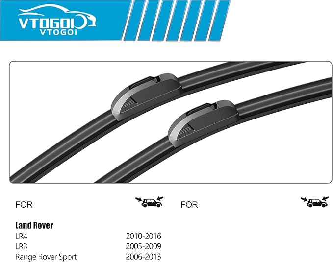 OEM Windshield Wiper Blades Replacement for Land Rover LR4 2010-2016 LR3 2005-2009 Range Rover Sport 2006-2013, All Weather Original Factory Quality Front & Rear Wipers Set 22"+22"+16" (Pack of 3)